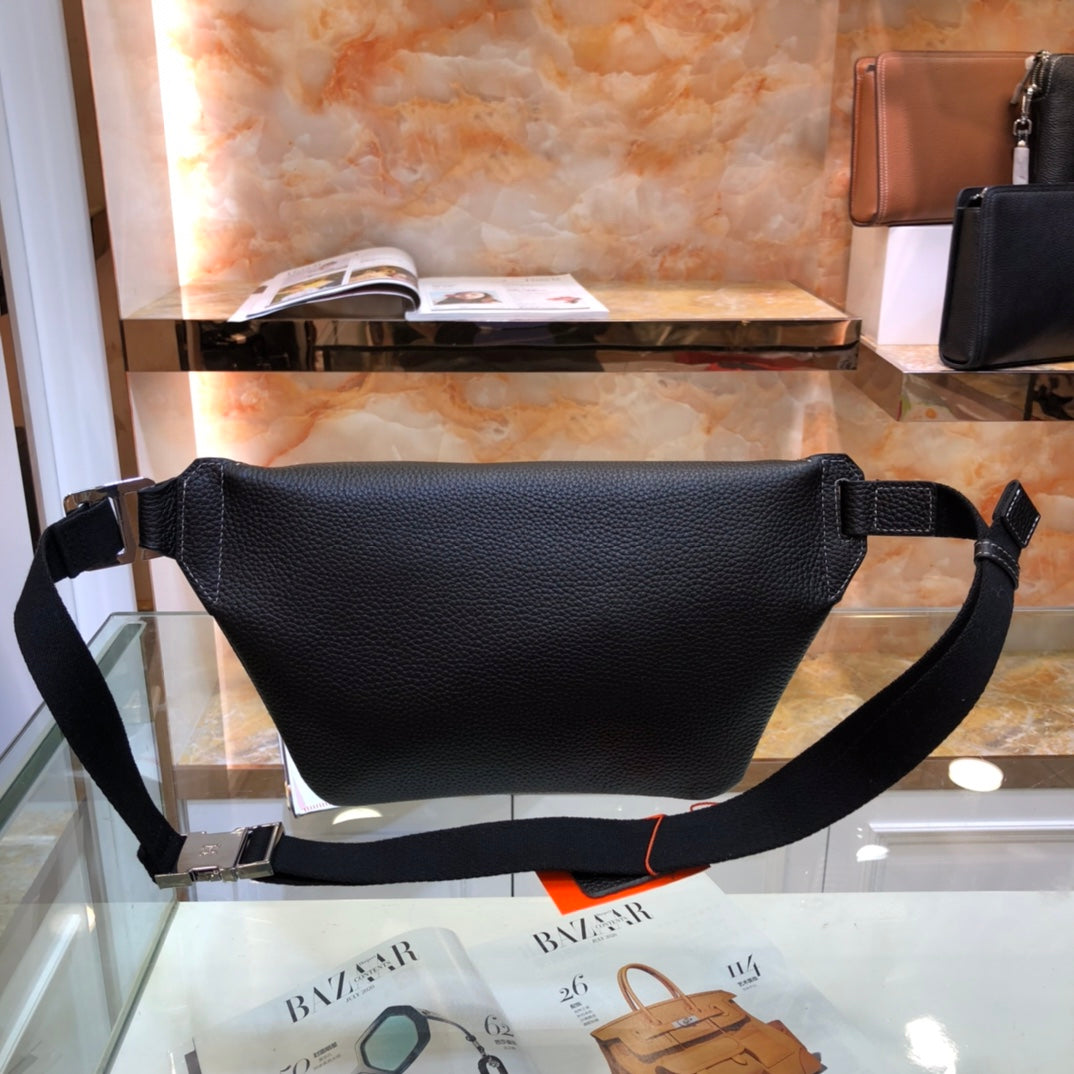 Hermès 2023 New Crossbody Bag 33x18x2cm | Original Calfskin Premium Zipper Double Pocket