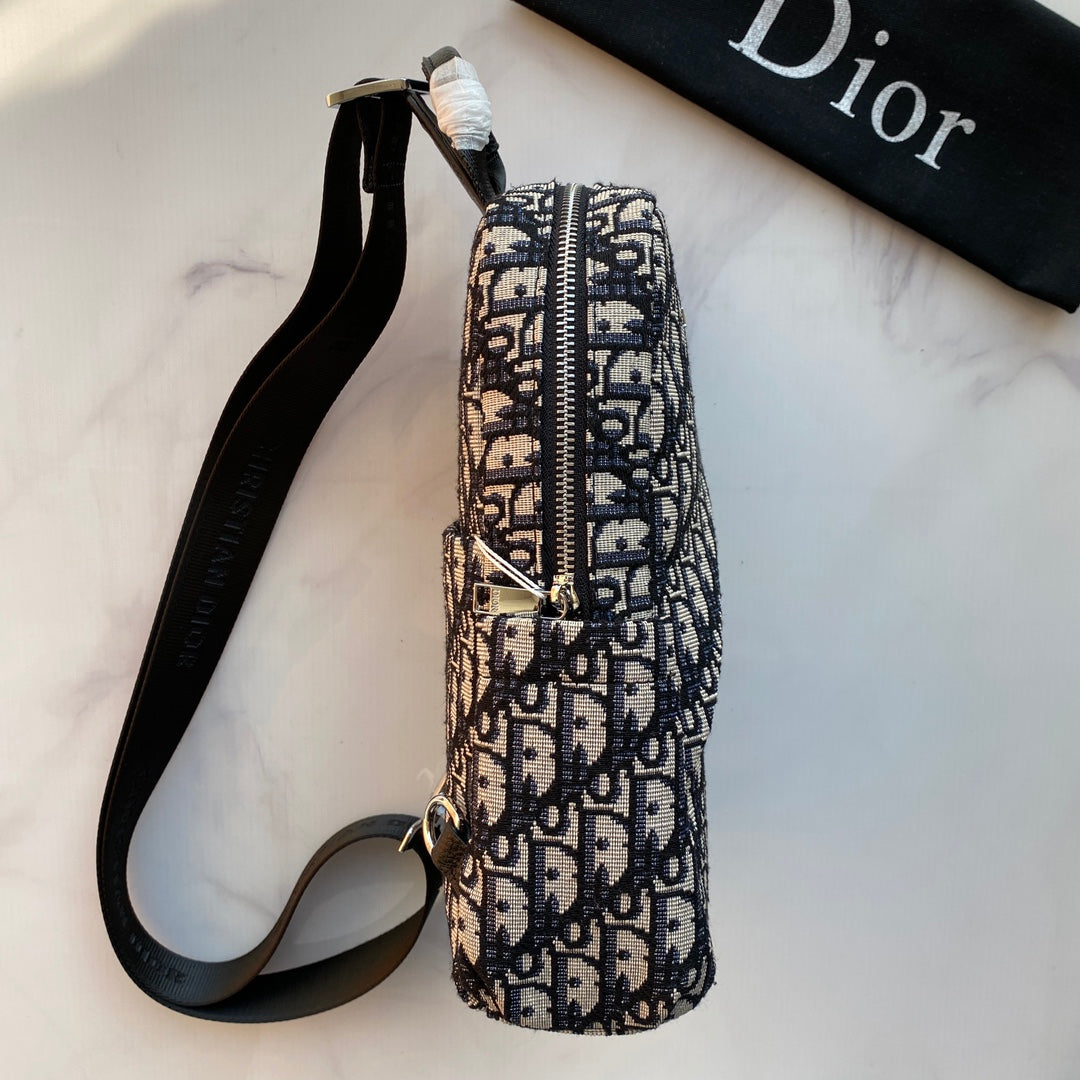 DIOR Men's Chest Bag Crossbody - Model 2062 (29×17×6.5cm) | Genuine Leather & Imported Fabric | Original Hardware