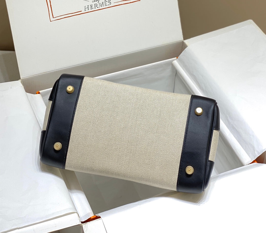 Hermès Birkin 30cm Vintage Revival Tote | Swift Leather & Canvas Hybrid with Steel Hardware & Beeswax Stitching