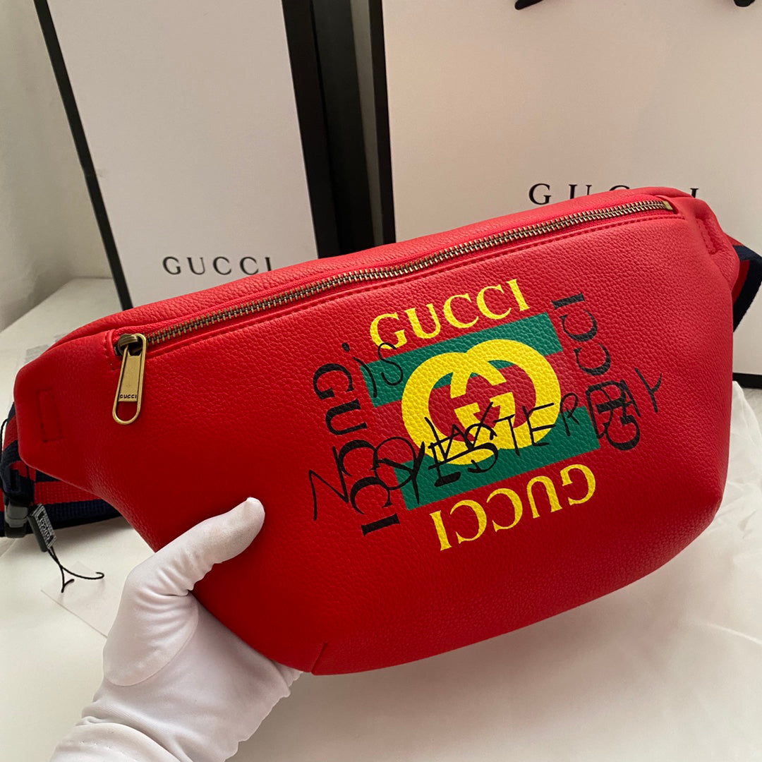 Gucci Cruise 18 × Coco Capitan Waist Bag – Handwritten Graffiti Slogans Soft Leather Spacious & Collector’s Edition
