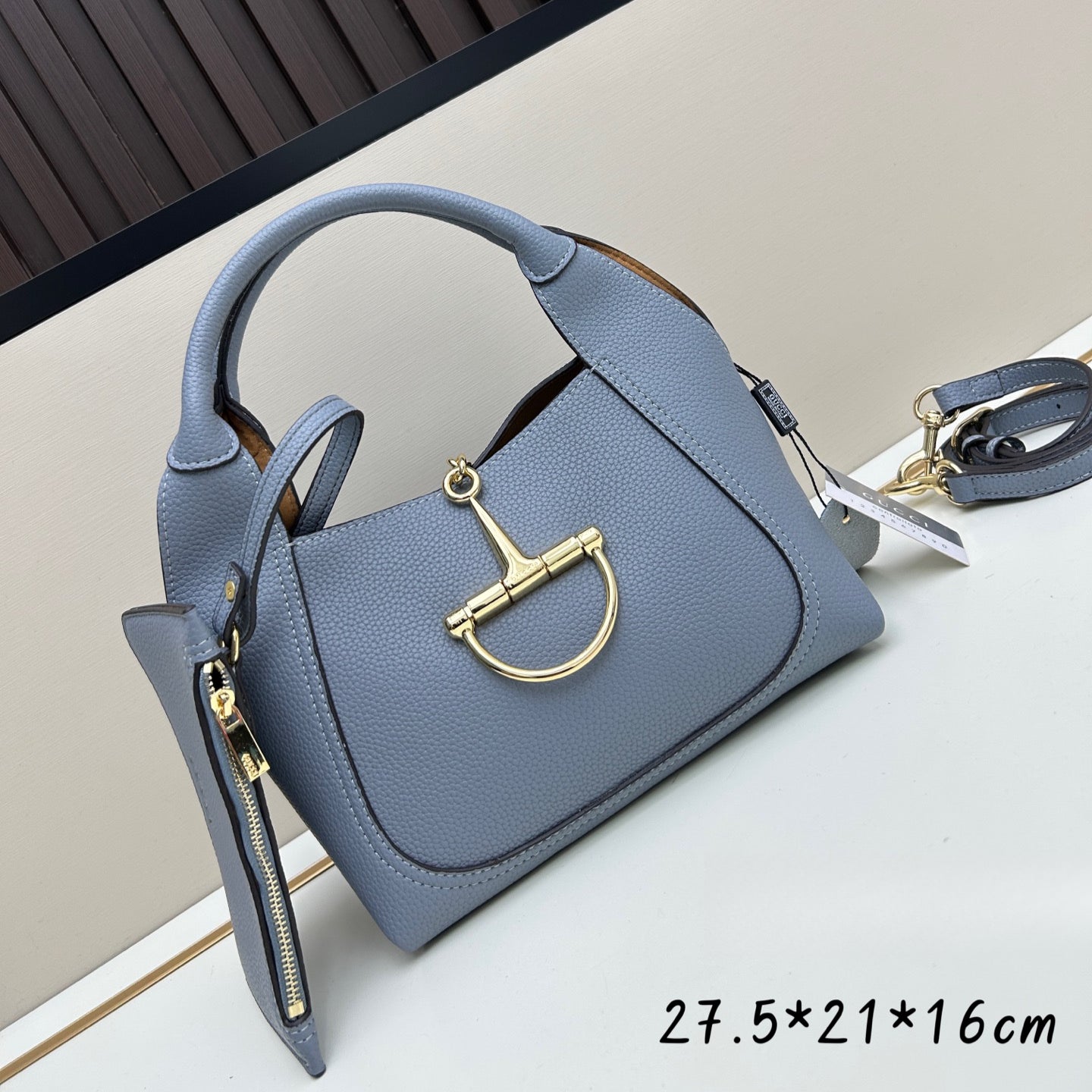 GUCCI Softbit Calfskin Tote & Crossbody Bag with Gift Box 27.5X21X16CM (2023 New Designer Handbag)