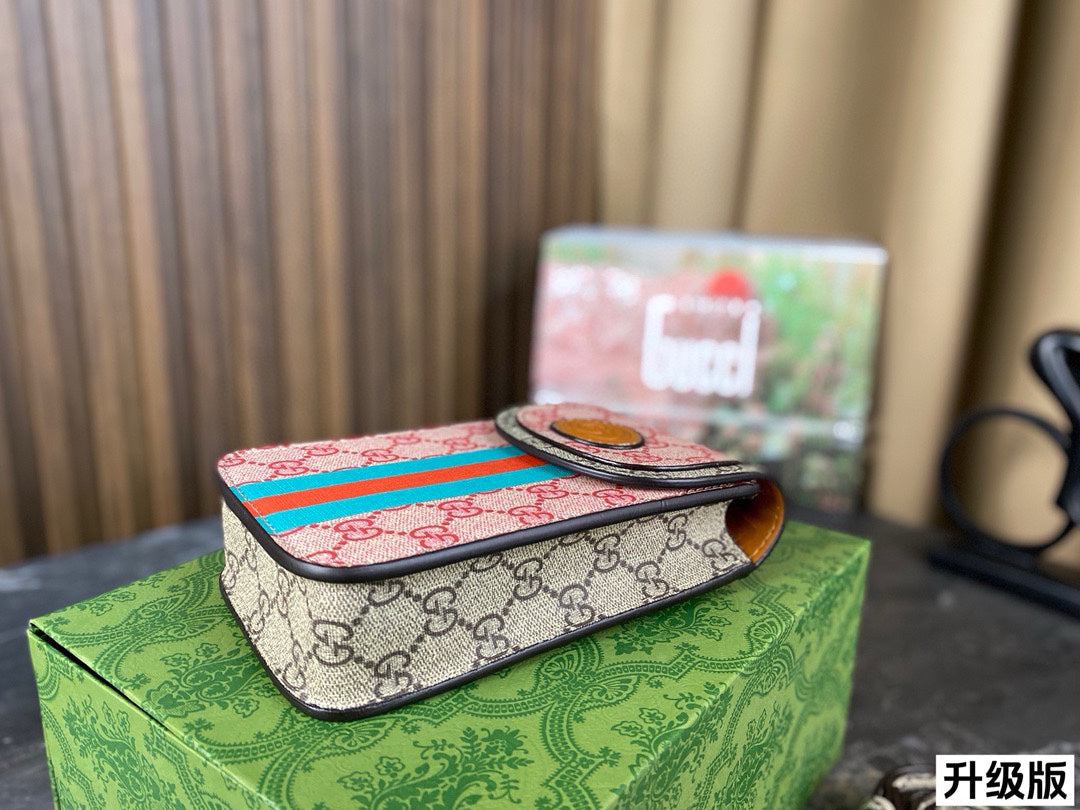 GUCCI Mini Shoulder Phone Bag｜10.5×17cm Crossbody｜Trendy Streetwear｜Celebrity Style