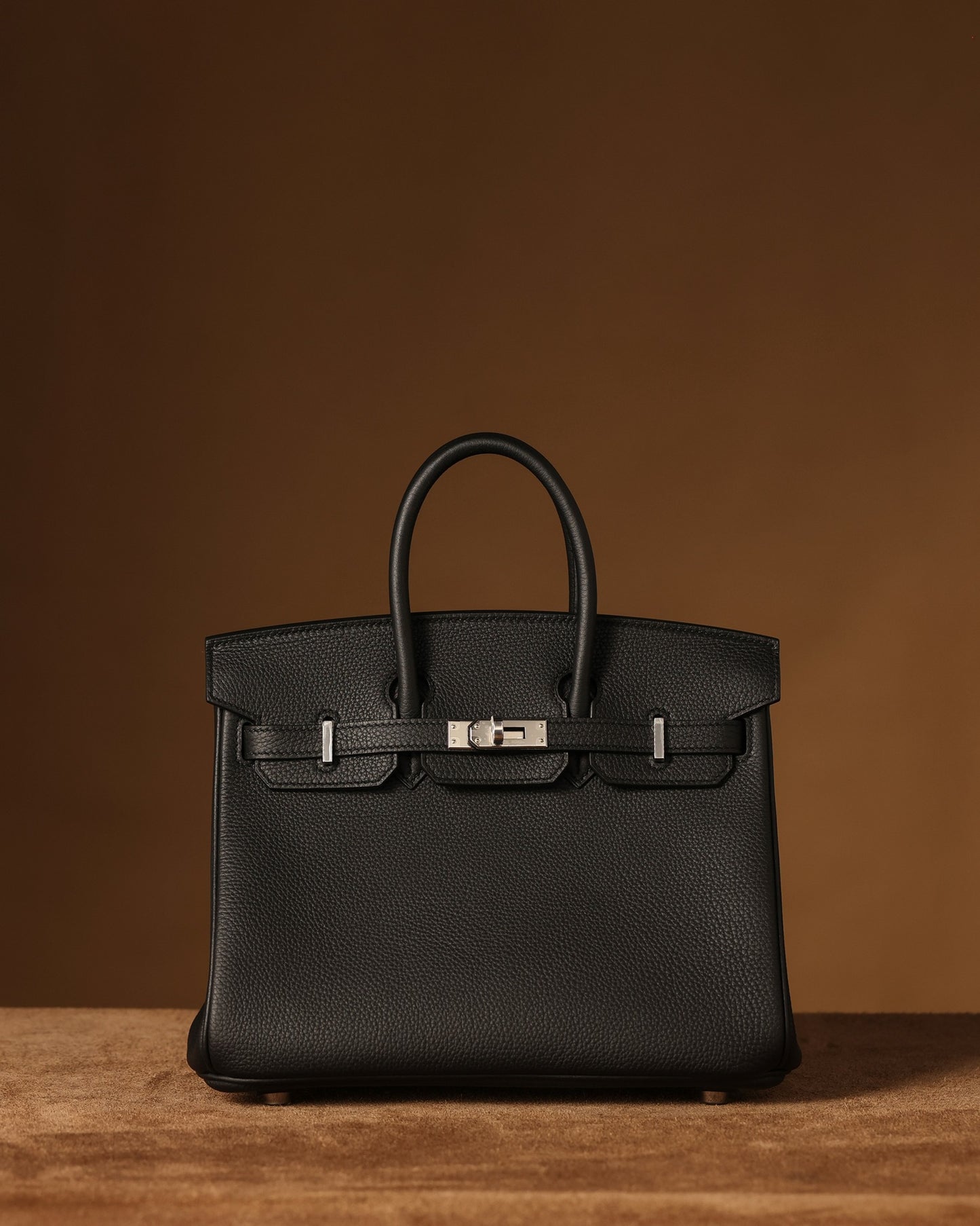 Hermès Birkin 25cm Black Silver Hardware | Original Togo Leather & European Craftsmanship, Exclusive Overstock