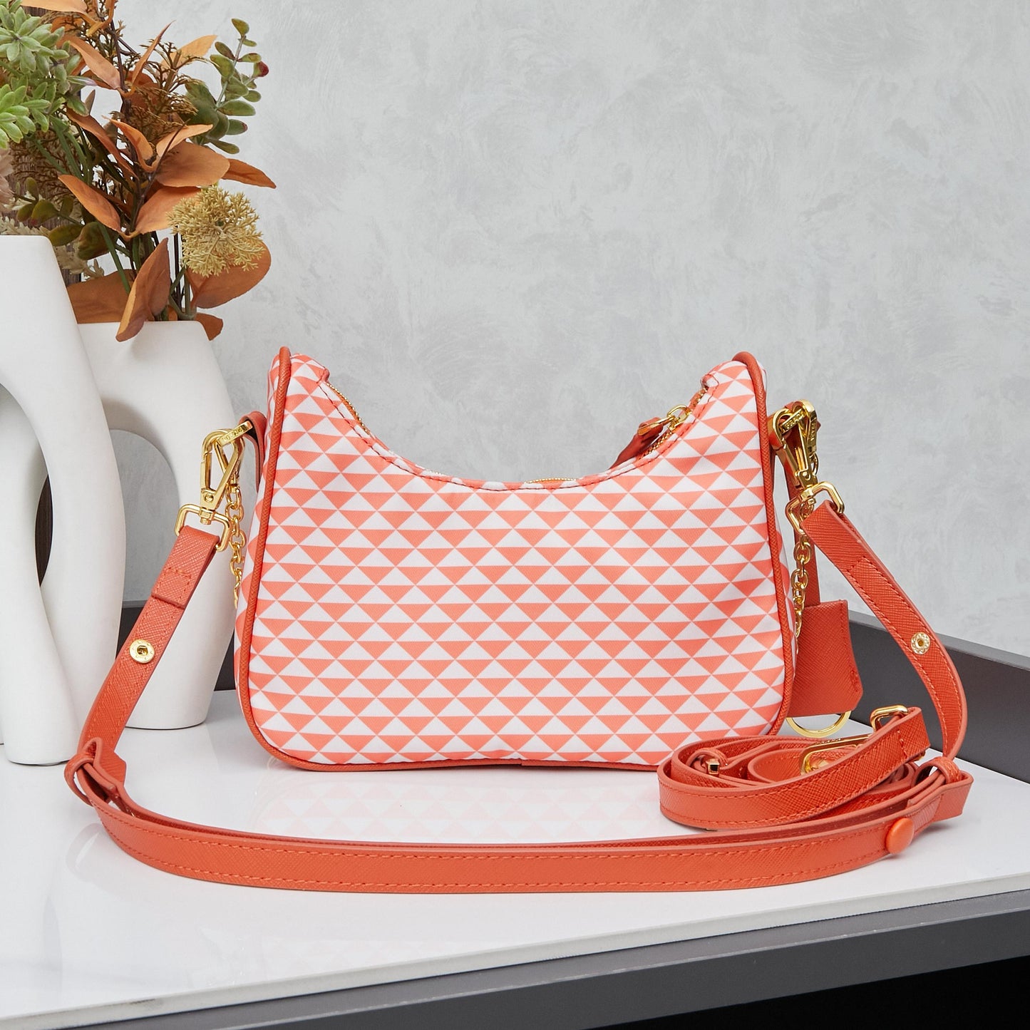 🔥 Prada Hobo 3-in-1 Chain Bag｜22×17×6cm Convertible Luxury Shoulder Bag