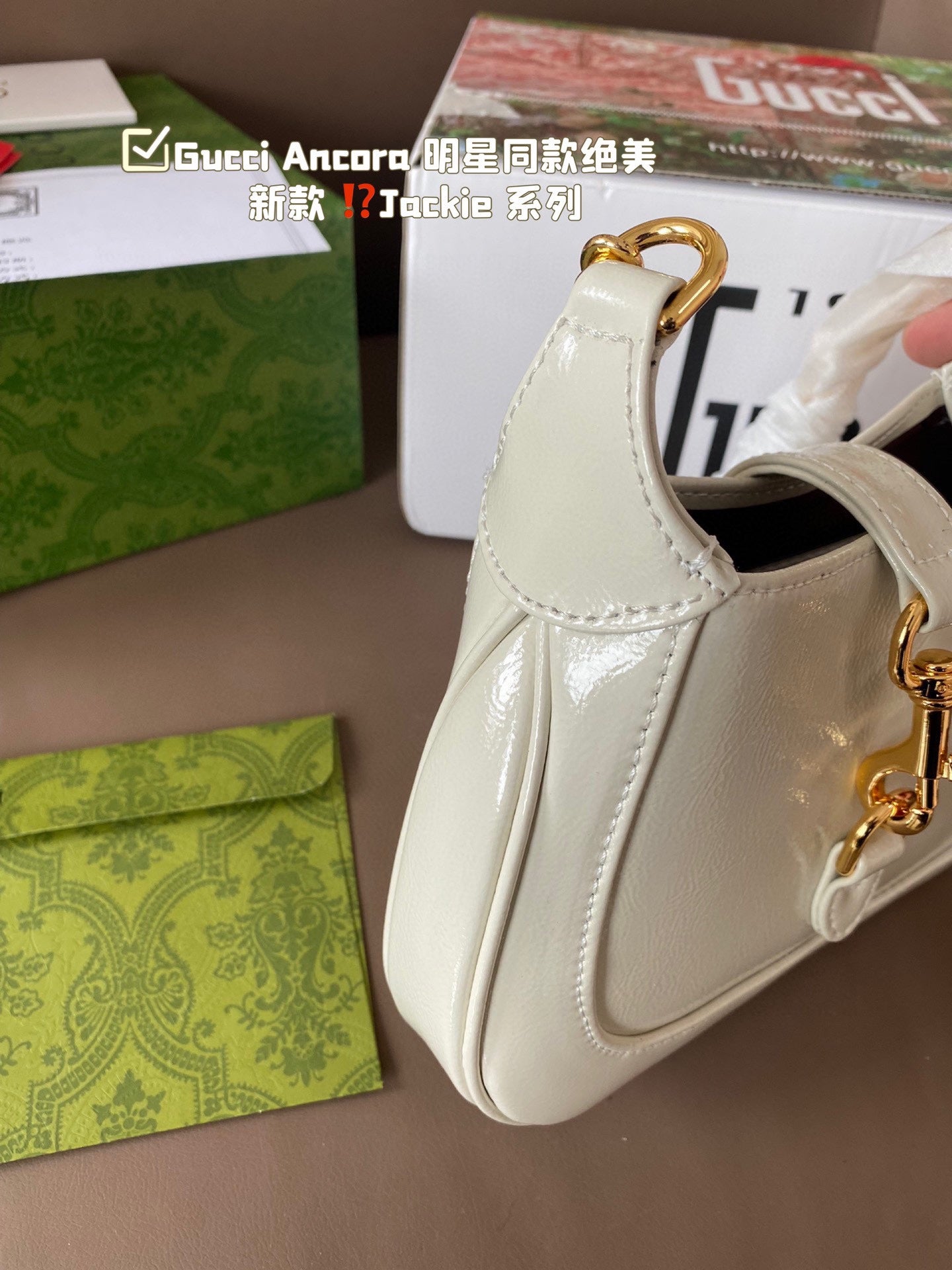 Gucci Jackie Bag – Multi-Color Romantic Tote, 20x13cm Curved Silhouette, Smooth/Waxed Leather, Celebrity Style