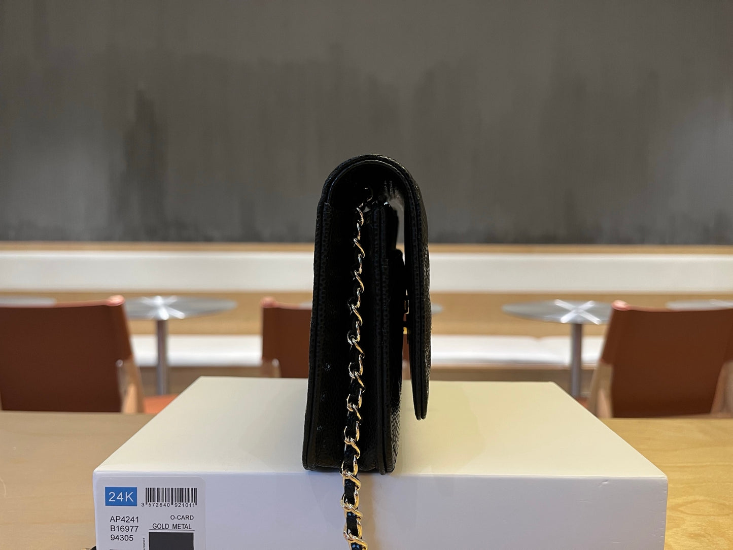 CHANEL 25c Wallet on Chain (WOC) | Exclusive Haas Caviar Leather Gold-Tone | Double C-Lock Flap Bag | 12cm Mini "Lucky Purse"