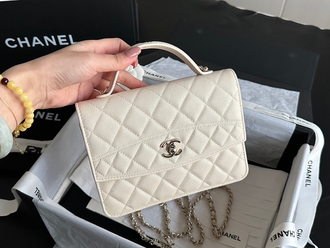 Chanel 25C Mini Backpack | Cream & Champagne Gold | France Hass Original Caviar-grained Calfskin | ZP-Grade Champagne Gold Hardware | Exclusive Release