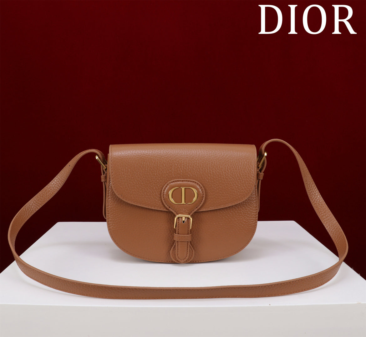 Dior Bobby Blue Oblique Jacquard Medium Bag 2025 Cruise - Adjustable Vintage Gold Strap/Dumpling Silhouette/Handheld & Crossbody