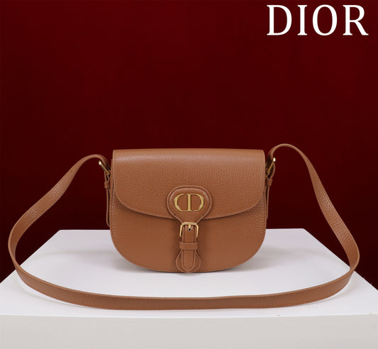 Dior Bobby Blue Oblique Jacquard Medium Bag 2025 Cruise - Adjustable Vintage Gold Strap/Dumpling Silhouette/Handheld & Crossbody
