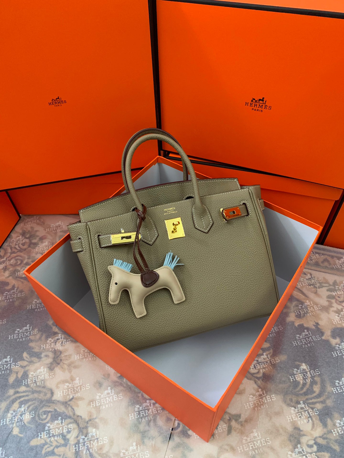 ✨Grained Texture Hermès Birkin Two-Tone Handbag | Imported TOGO Calfskin | Premium Hardware | 25/30/35cm Sizes💼