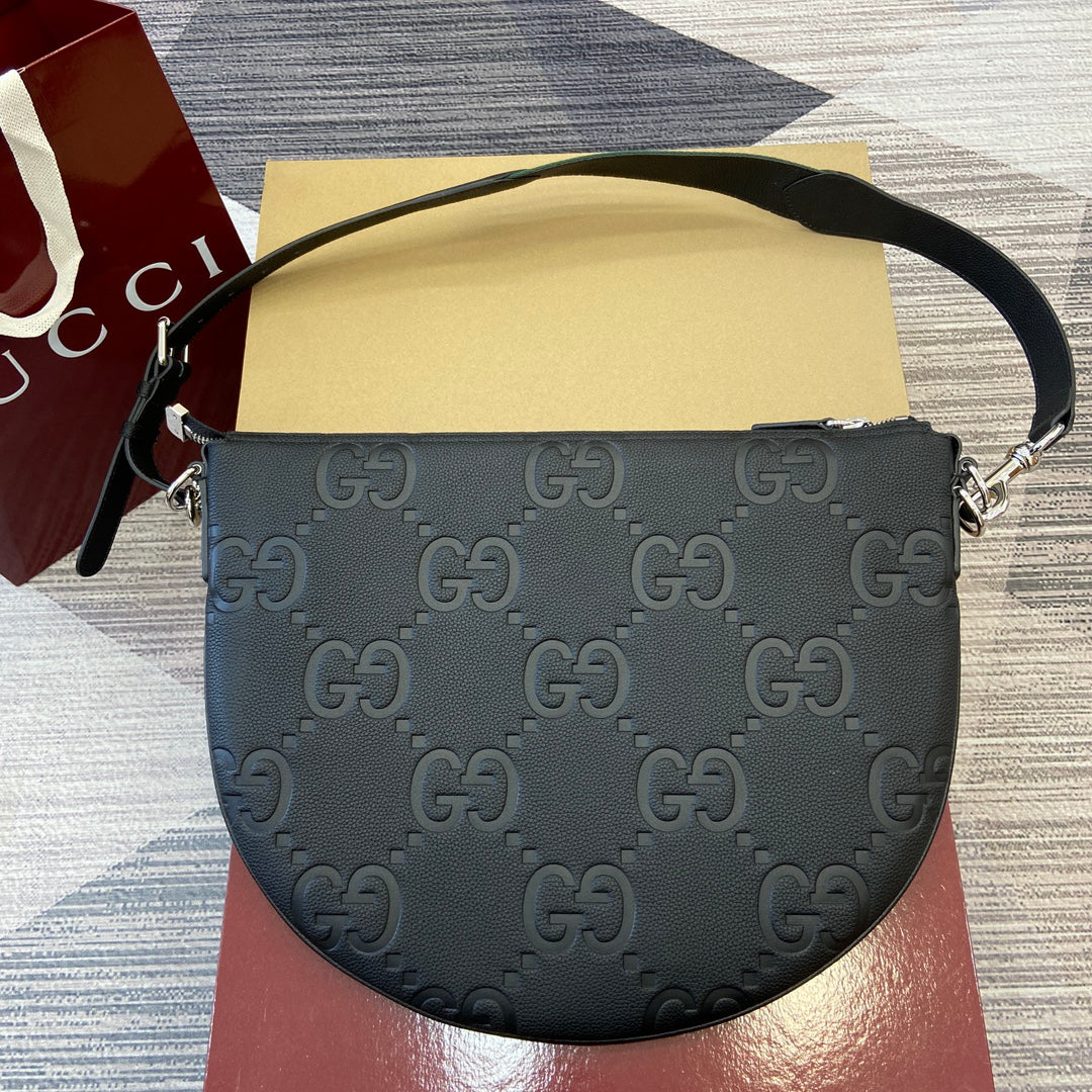 Gucci Body Double-Lock Shoulder Bag FW24 | Sabato De Sarno Redesign, Rosso Ancora Red Grain Leather, 40x31x3cm