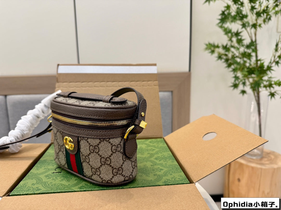 Gucci Ophidia Mini Box Bag – 16x11cm Versatile Cube, Elegant & Playful, All-Season Staple