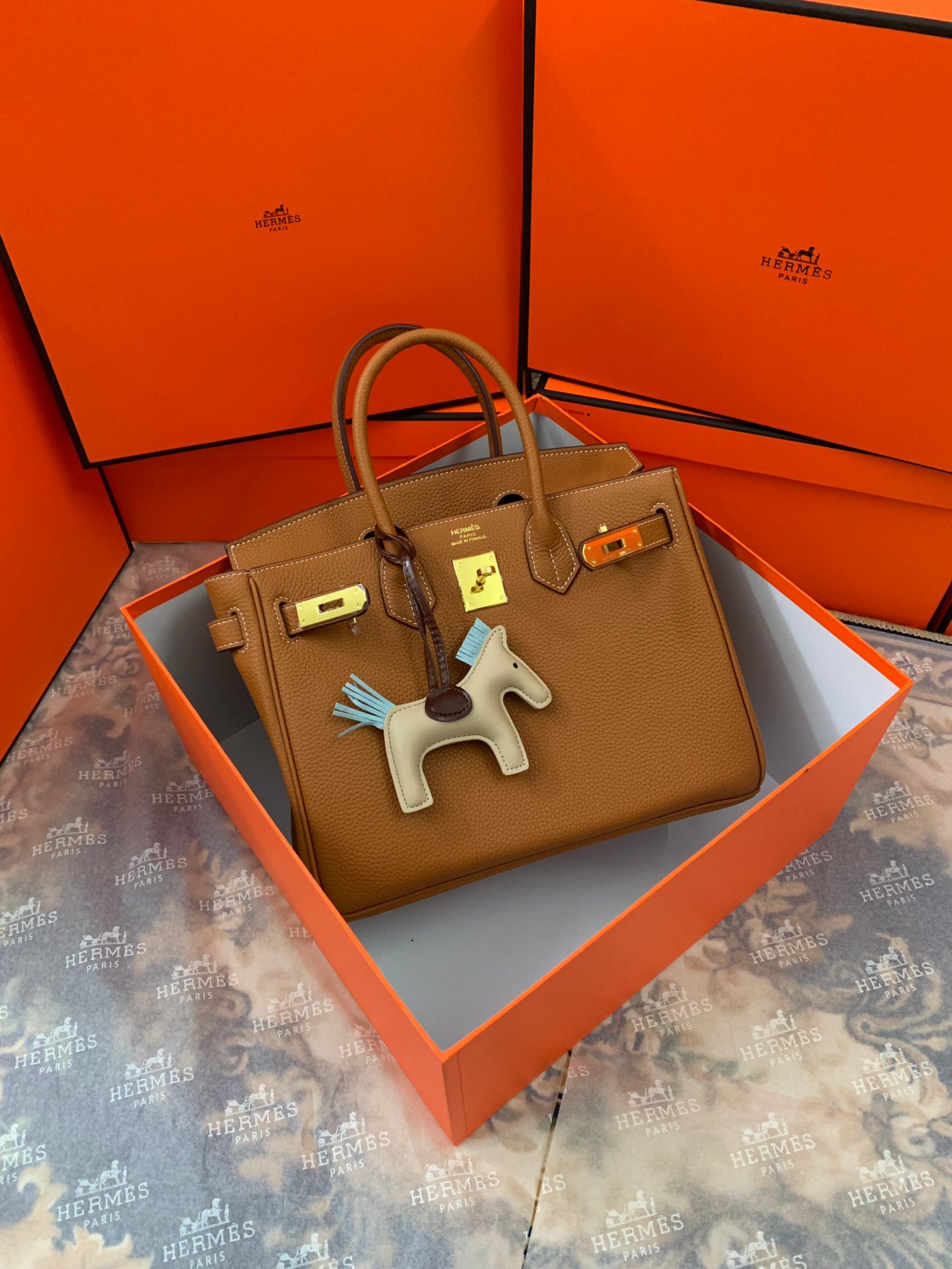 ✨Grained Texture Hermès Birkin Two-Tone Handbag | Imported TOGO Calfskin | Premium Hardware | 25/30/35cm Sizes💼