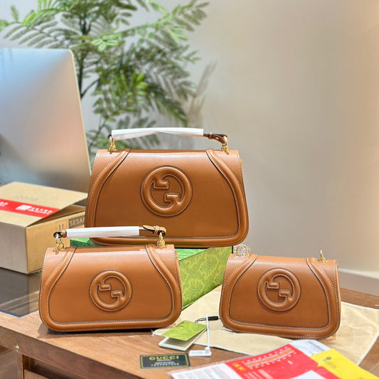 Gucci Blondie Collection Bag – Buttery Leather & Glossy Hardware, 20/25/30cm with Gift Box, Ultimate Style Essential
