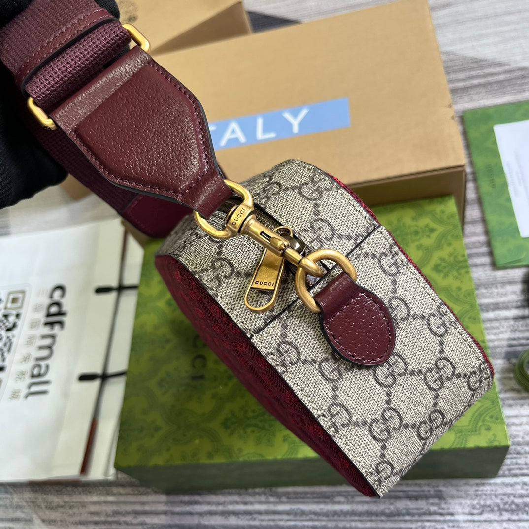Designer Burgundy Handbag - Original Factory Quality, Real Photos, 24×15×7cm
