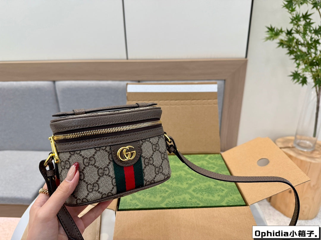 Gucci Ophidia Mini Box Bag – 16x11cm Versatile Cube, Elegant & Playful, All-Season Staple