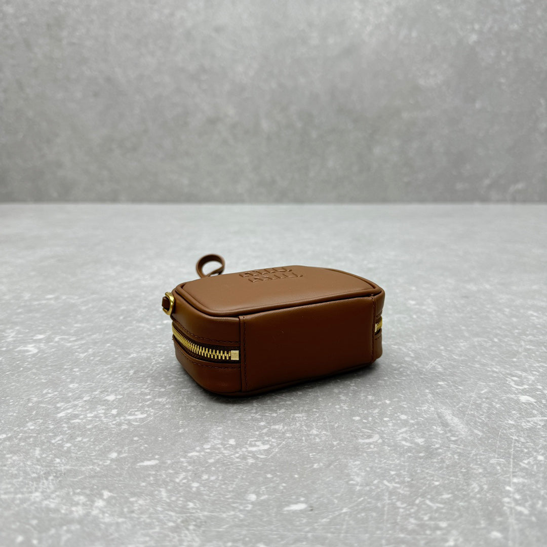 Brown MIU MI Style Mini Vanity Bag - Multiway Crossbody Belt Bag for Summer Layering