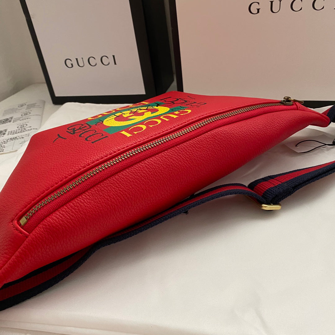 Gucci Cruise 18 × Coco Capitan Waist Bag – Handwritten Graffiti Slogans Soft Leather Spacious & Collector’s Edition