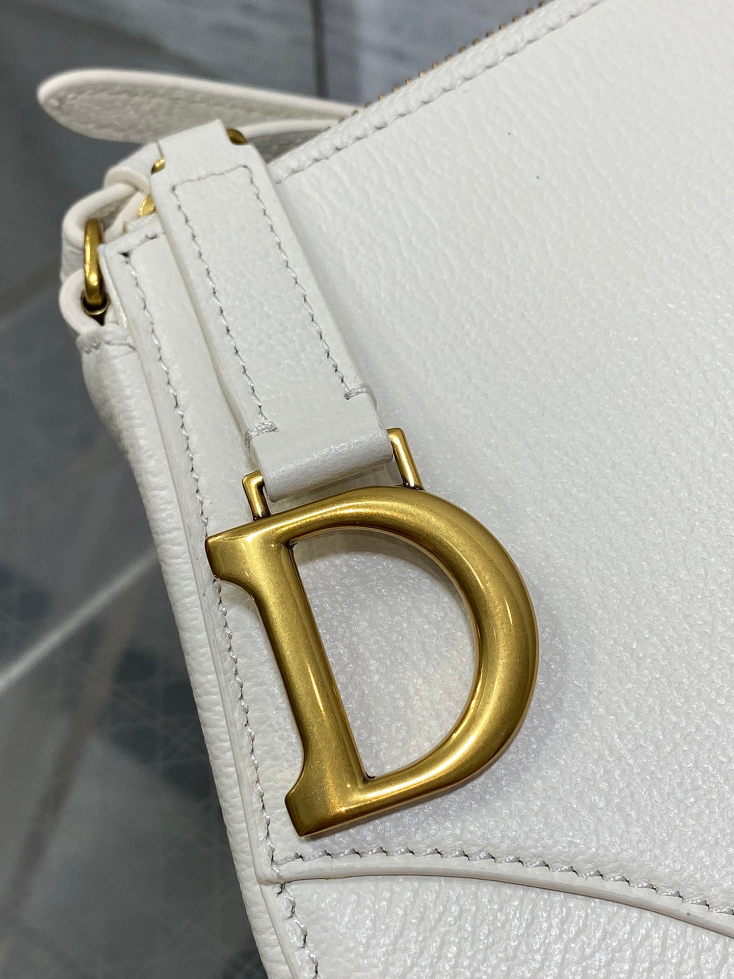 Dior 2024 SS Saddle Bag Underarm | Goatskin Mini Shoulder Bag | Signature Letter Hardware