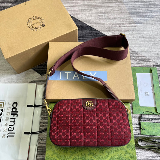 Designer Burgundy Handbag - Original Factory Quality, Real Photos, 24×15×7cm