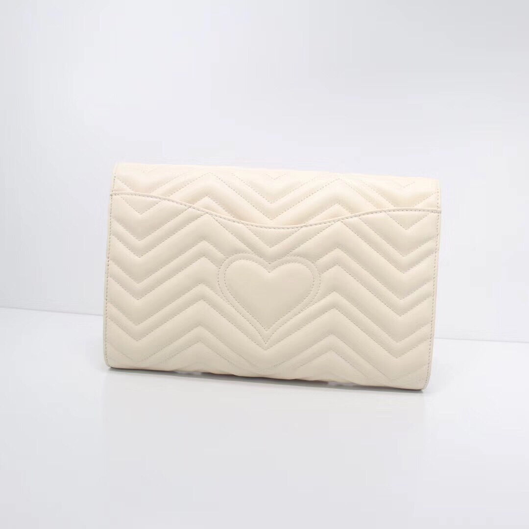 GUCCI White Large Capacity Clutch | Premium Quality Ready Stock | 30x20x4cm Business Essentials