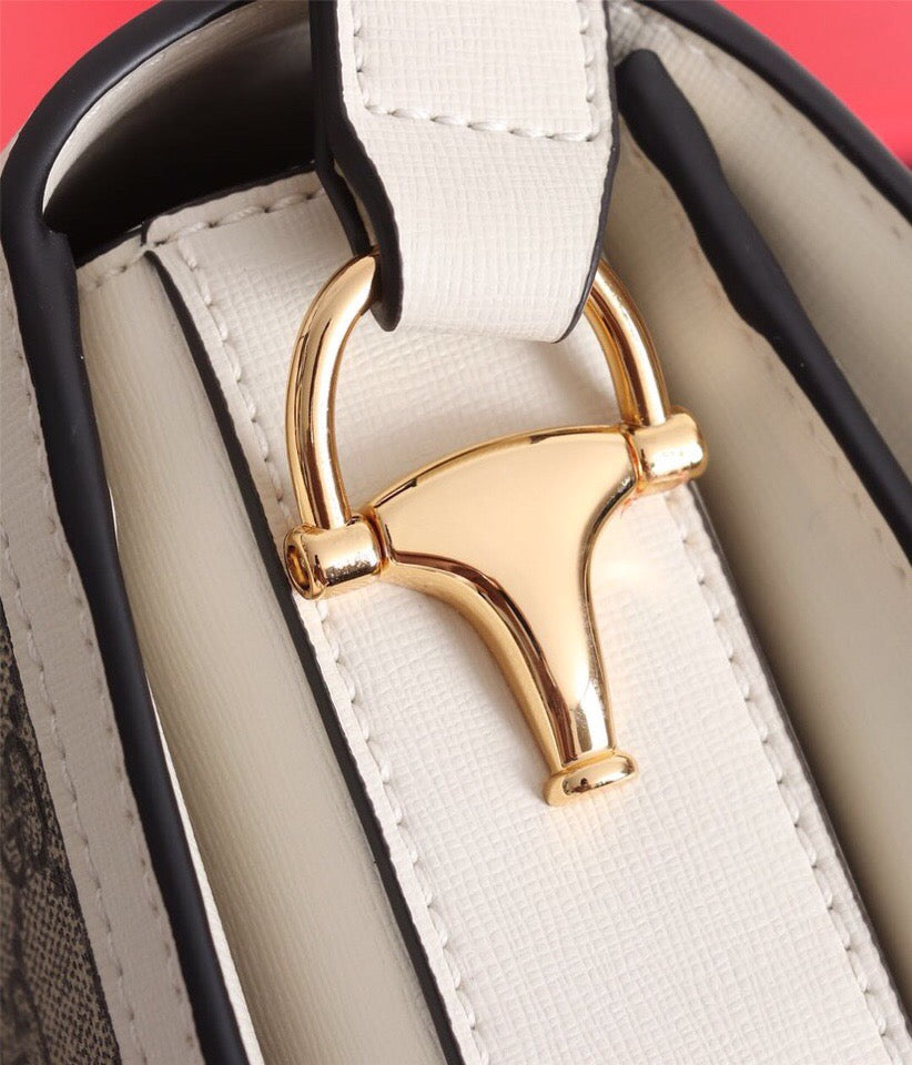 Gucci 1955 Vintage Saddle Bag - Natural Grain Leather, Timeless 25x18x8cm Design