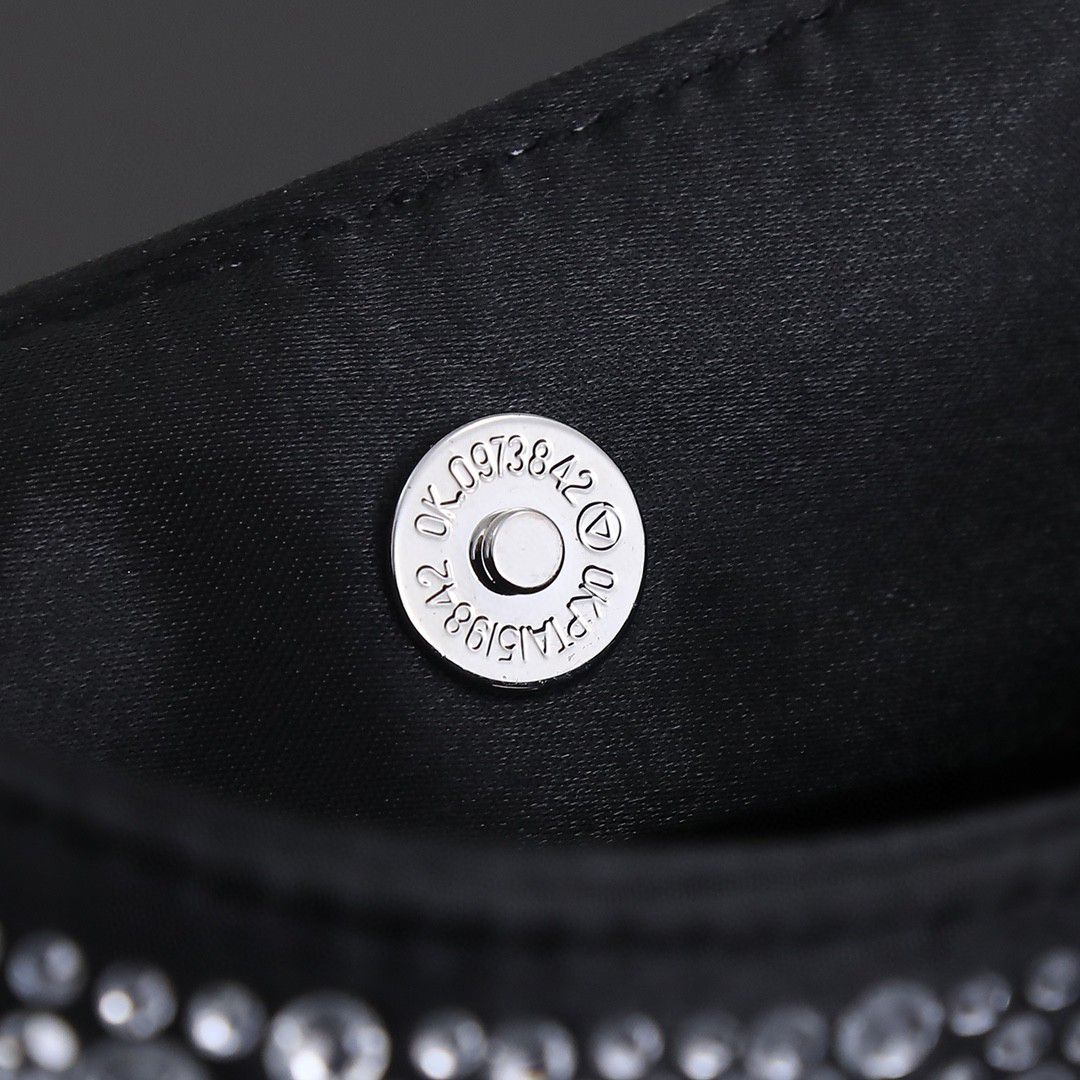 ADA SS21 New Arrival Full Crystal-Embedded Glittering Hobo Bag 22×18×5cm | Bling Night Party Statement Purse