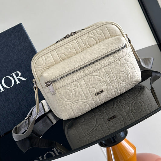 Rider 2.0 Messenger Bag 2024 Fall - Ivory Embossed Leather Tactical EDC (Made in Italy)