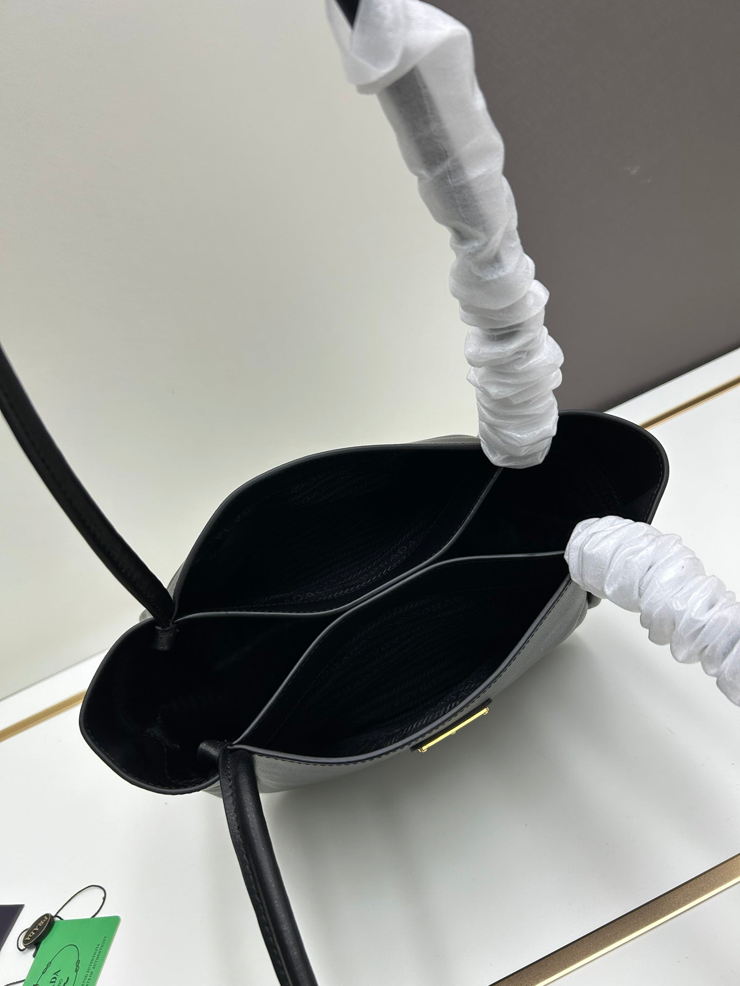 Genuine Calfskin Convertible Shoulder Bag - Top Hardware, Dual Compartments, Spacious Minimalist Tote (9.8''x7.3''x4.9'')