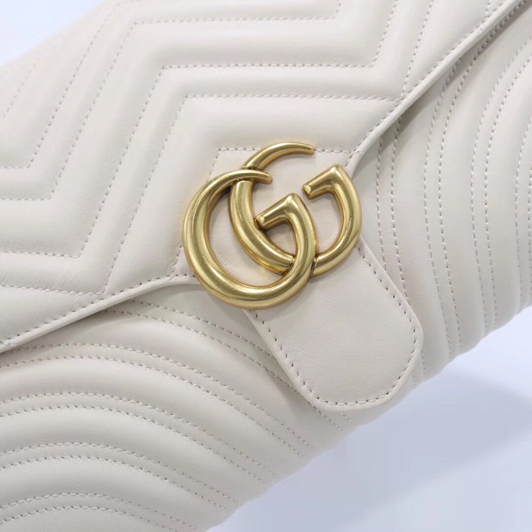 GUCCI White Large Capacity Clutch | Premium Quality Ready Stock | 30x20x4cm Business Essentials