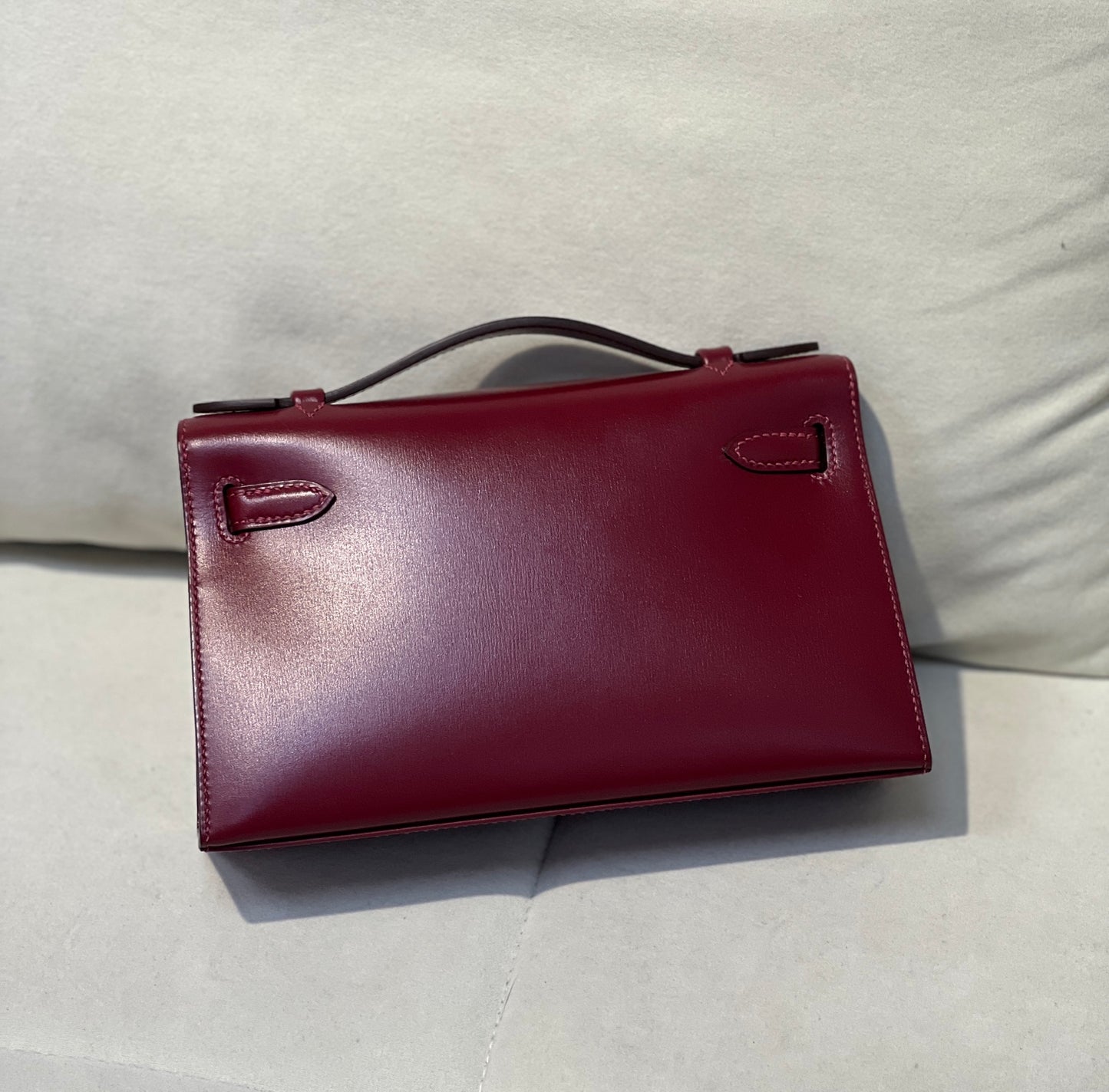 Hermès Kelly 1st Generation Box Calfskin Bag | Classic Red with Silver Hardware
