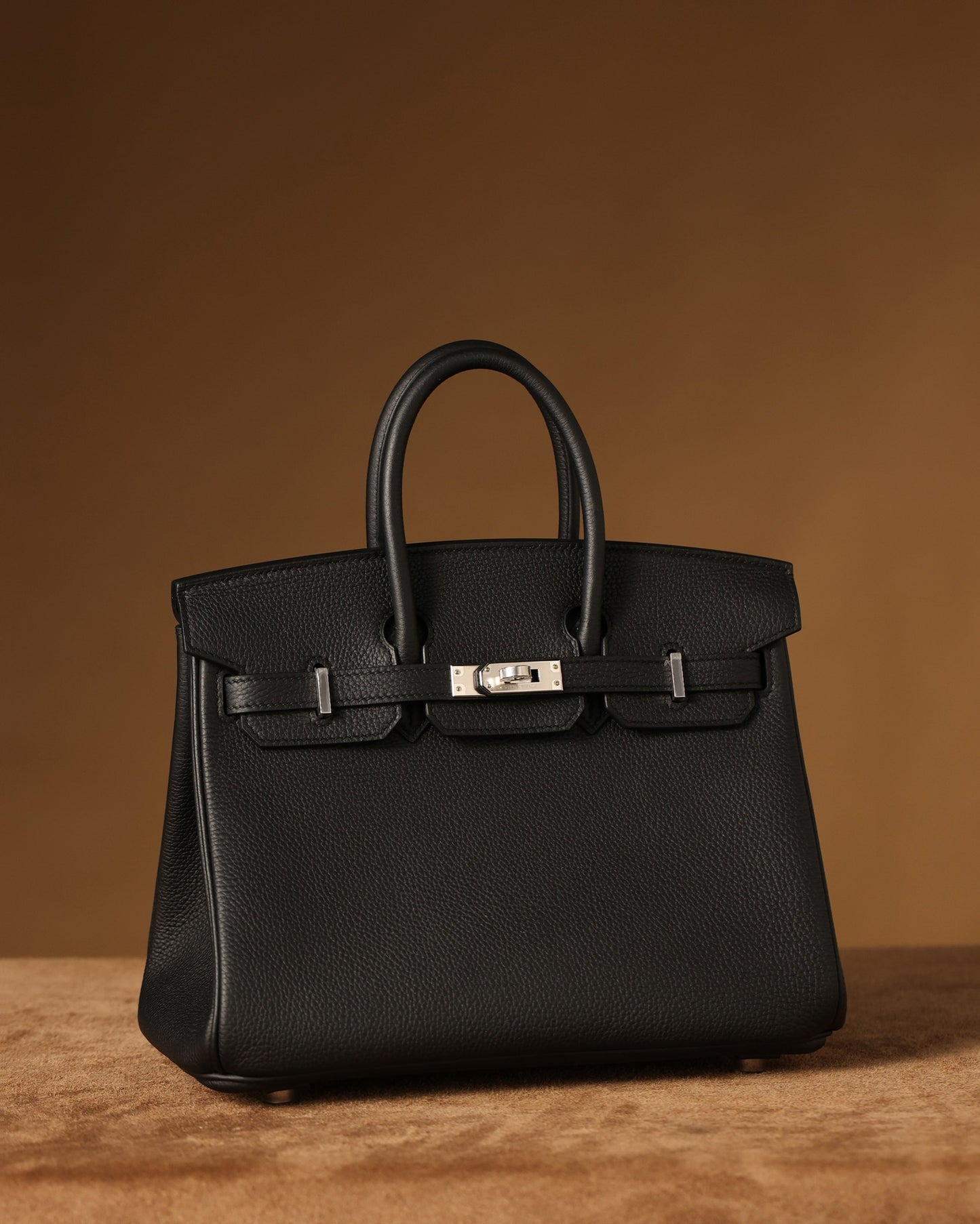Hermès Birkin 25cm Black Silver Hardware | Original Togo Leather & European Craftsmanship, Exclusive Overstock