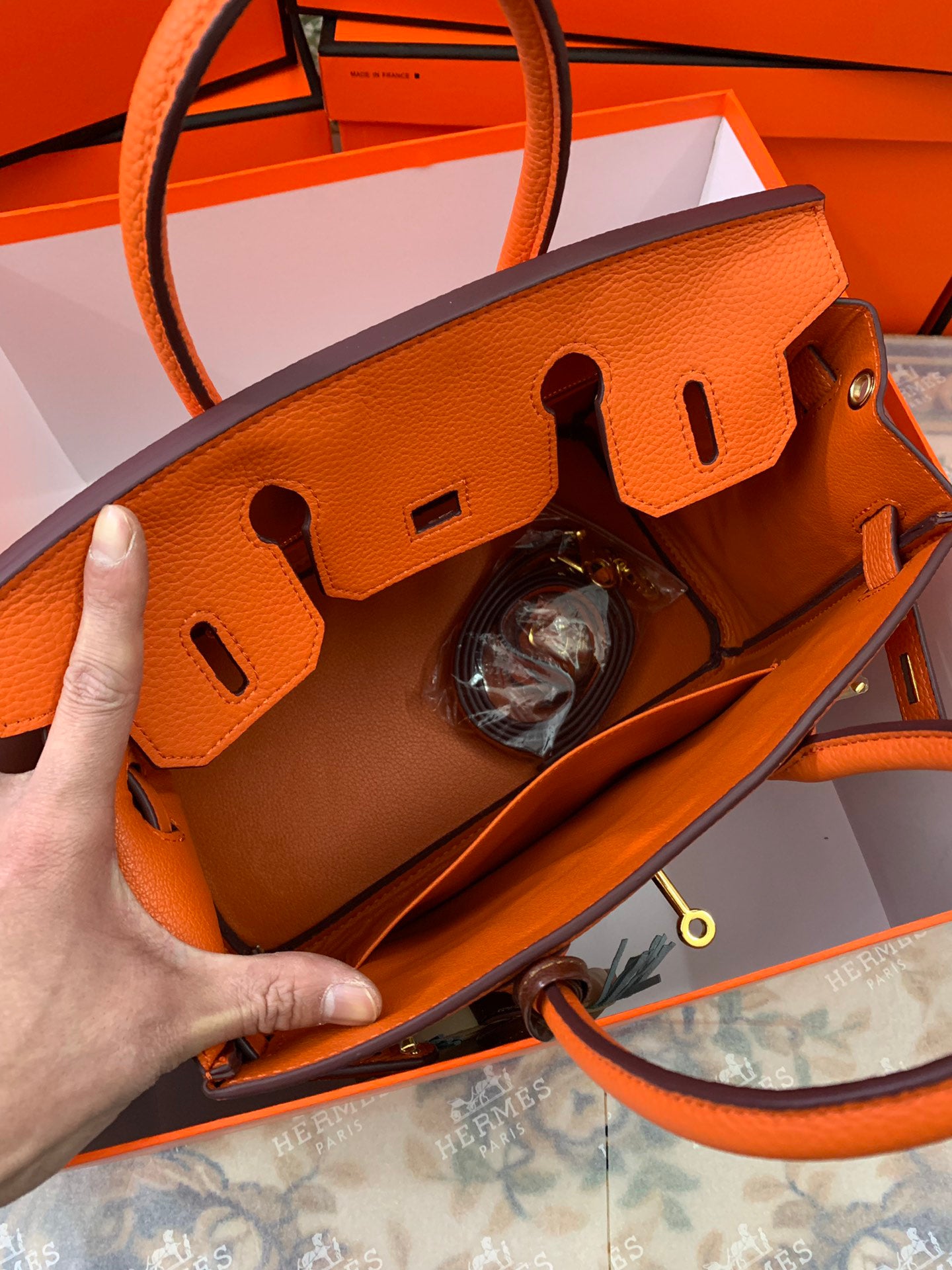 ✨Grained Texture Hermès Birkin Two-Tone Handbag | Imported TOGO Calfskin | Premium Hardware | 25/30/35cm Sizes💼