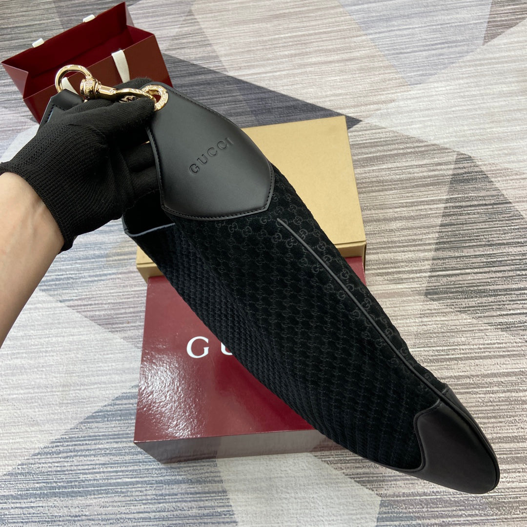 Gucci Body Double-Lock Medium Shoulder Bag | 1950s Archive Design, Original GG Canvas, Fluid Silhouette, 49x46x4cm