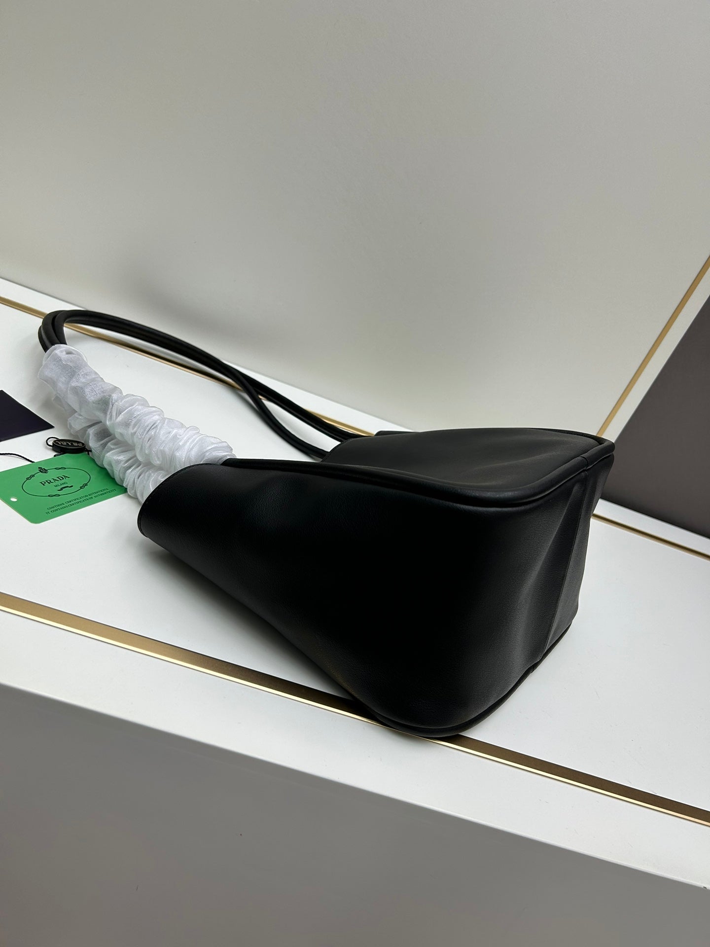 Genuine Calfskin Convertible Shoulder Bag - Top Hardware, Dual Compartments, Spacious Minimalist Tote (9.8''x7.3''x4.9'')