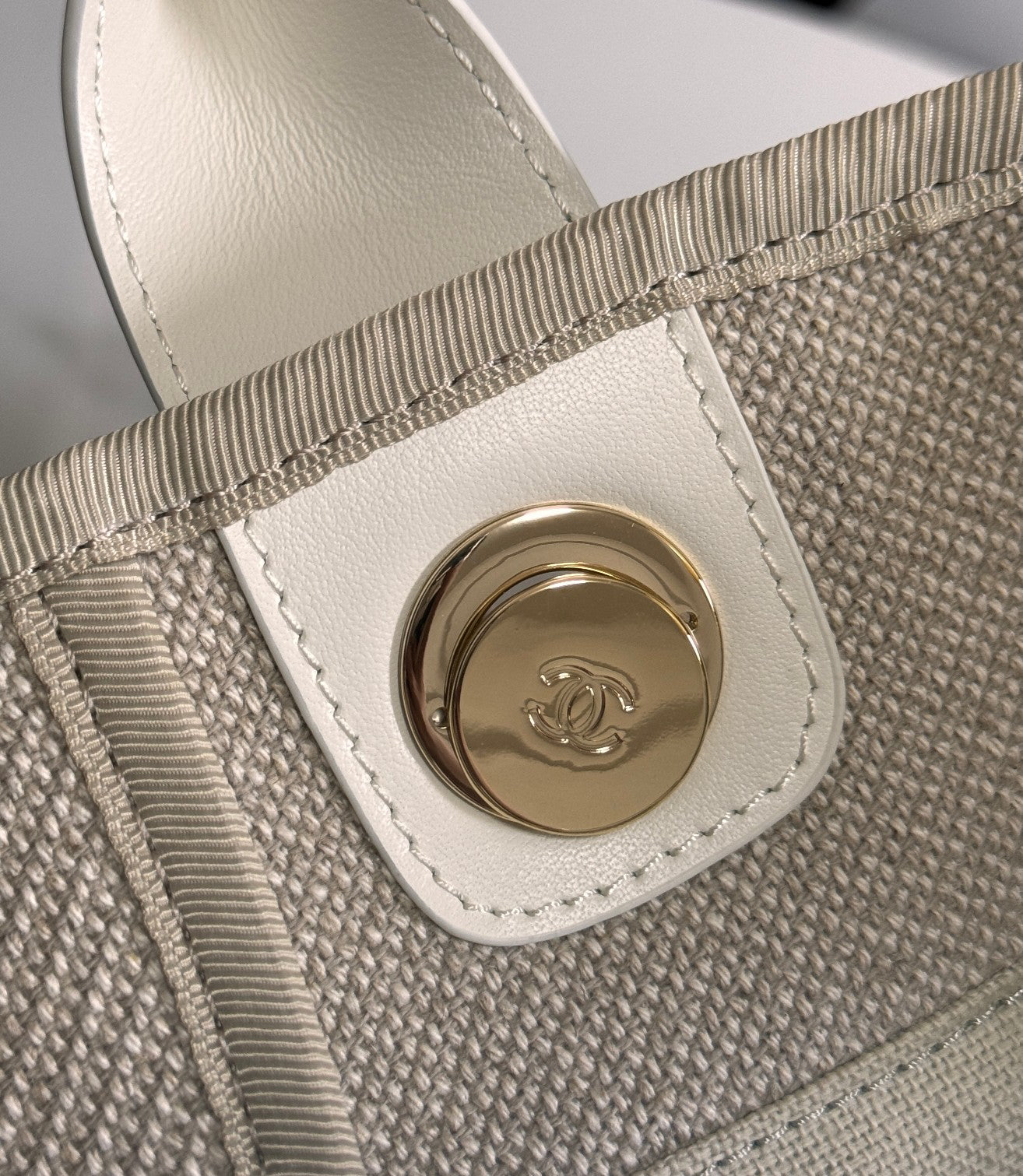 Chanel Seasonal Canvas Shopper Tote | Lightweight Large Beach Bag for Travel & Daily Use
