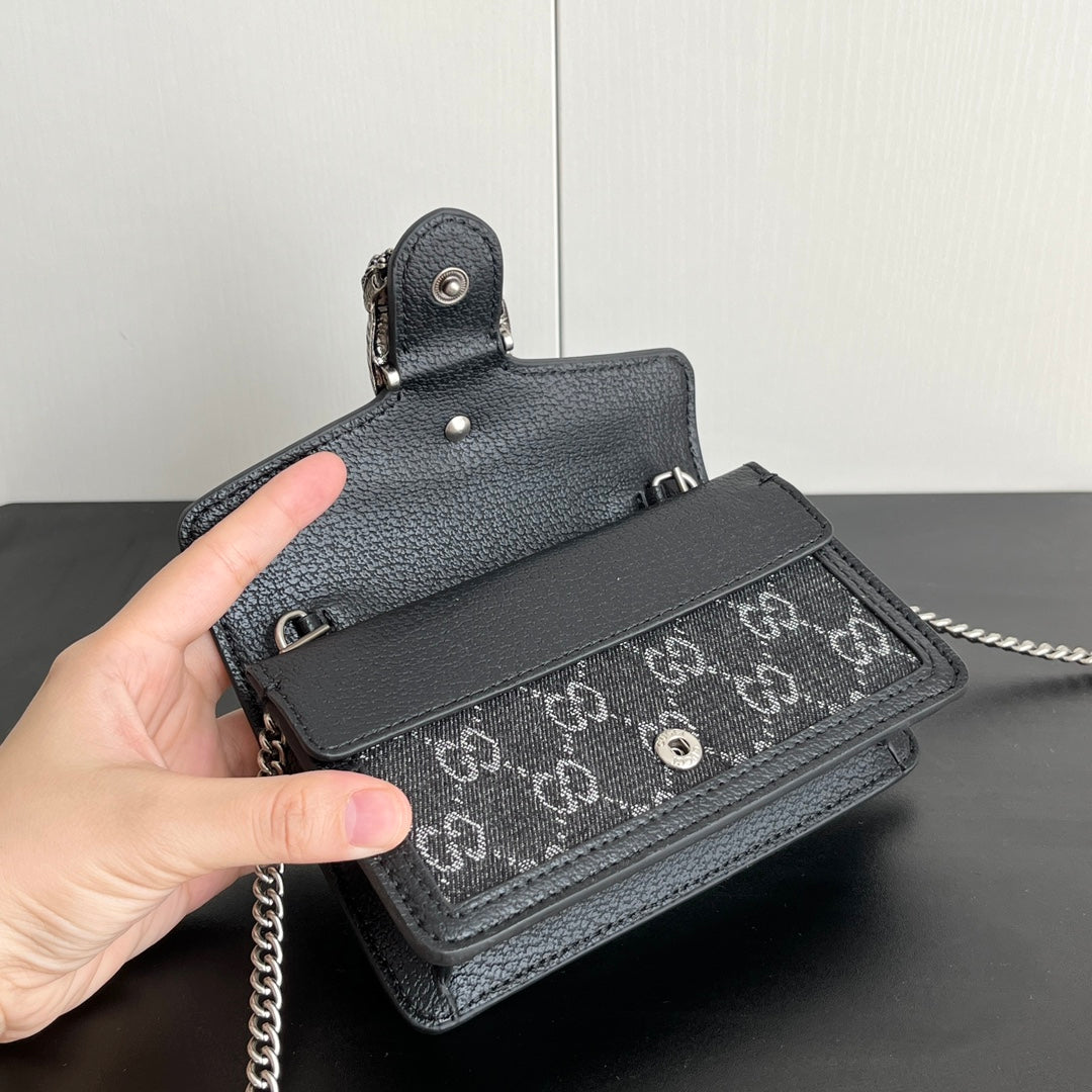 Gucci Dionysus Mini Bag – 16.5x10cm Iconic Entry-Level, Calfskin & Tiger Buckle, Street Style Essential