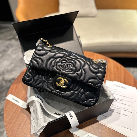 CHANEL 2.55 CF Mini Limited Edition | Camellia Embroidery & Asymmetric Pearl Chain Bag | Fairycore Luxury Crossbody