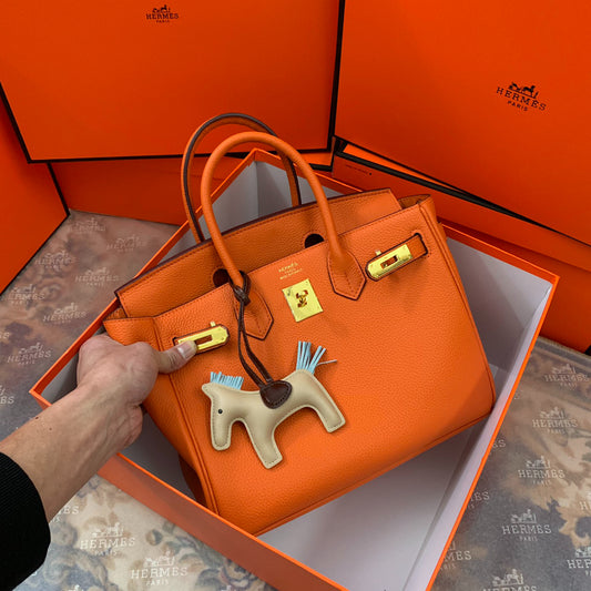 ✨Grained Texture Hermès Birkin Two-Tone Handbag | Imported TOGO Calfskin | Premium Hardware | 25/30/35cm Sizes💼