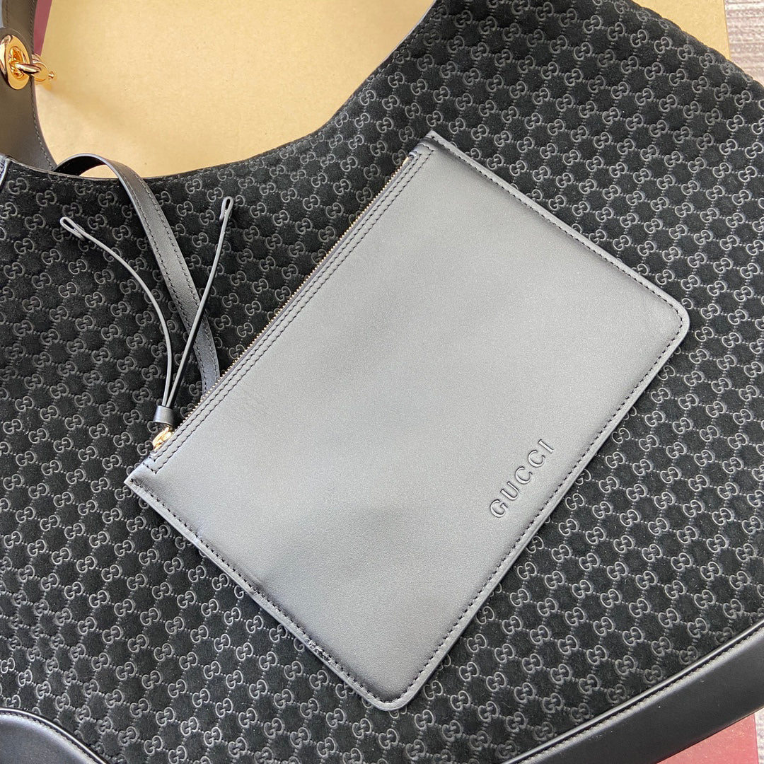 Gucci Body Double-Lock Medium Shoulder Bag | 1950s Archive Design, Original GG Canvas, Fluid Silhouette, 49x46x4cm