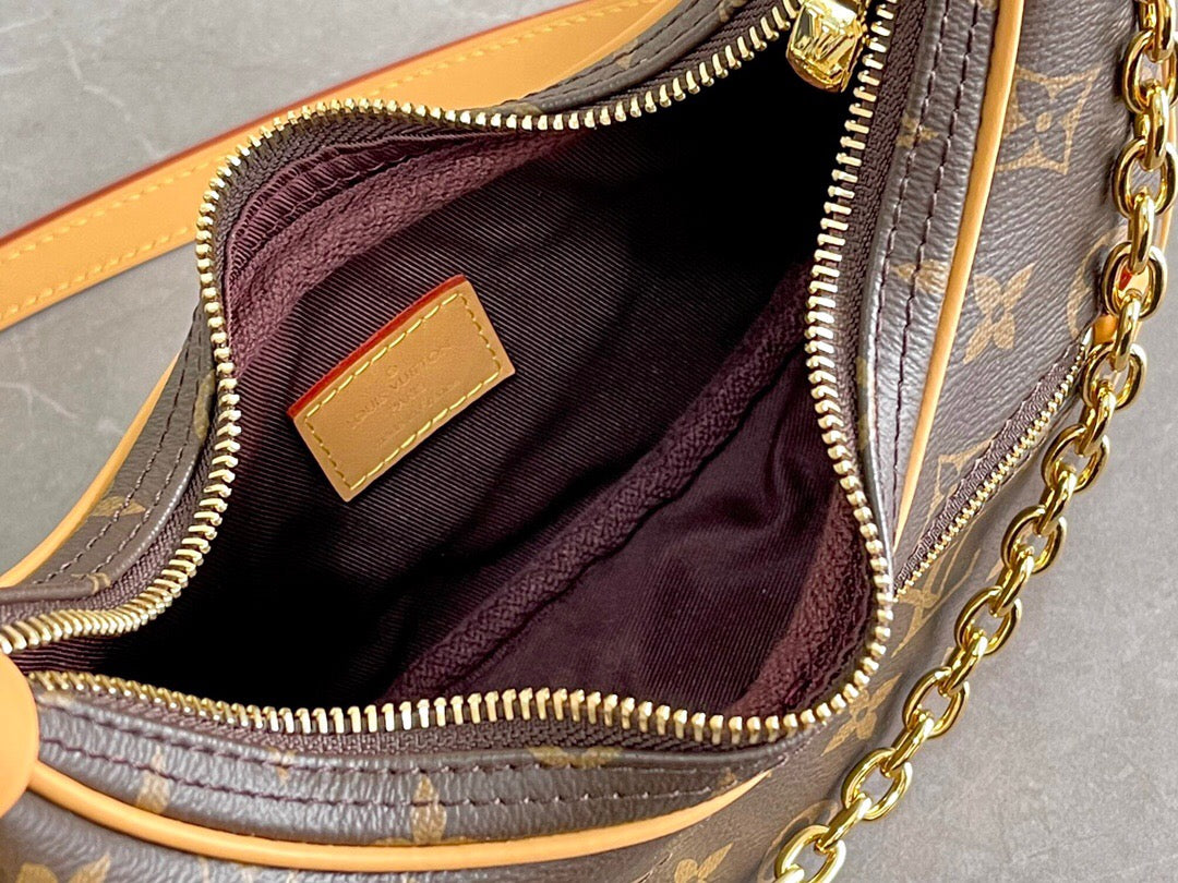 [Premium Original Leather] LV 2022 Early Spring Moon Bag 🌙 Top-Quality Replica with Full Packaging | 24cm Vintage Design, Comparable to Classic Pea Bag