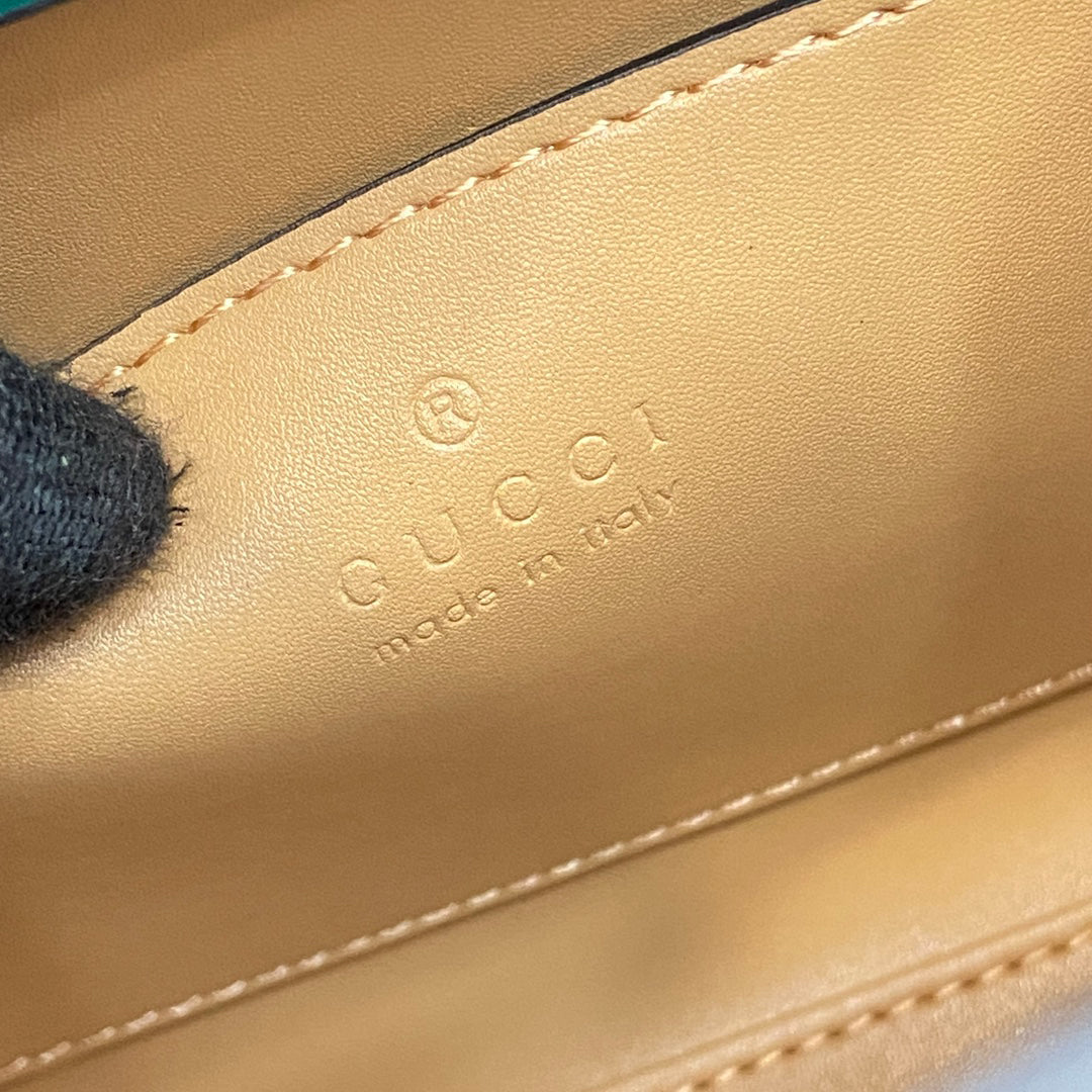 GUCCI 2023 Crocodile-Embossed Mini Backpack 20x16x10cm Fluorescent Buckle Bamboo Handle & Detachable Straps