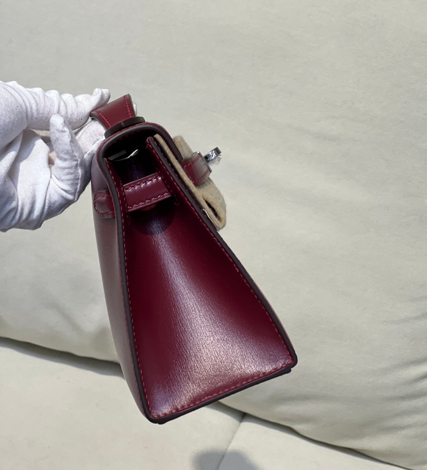 Hermès Kelly 1st Generation Box Calfskin Bag | Classic Red with Silver Hardware