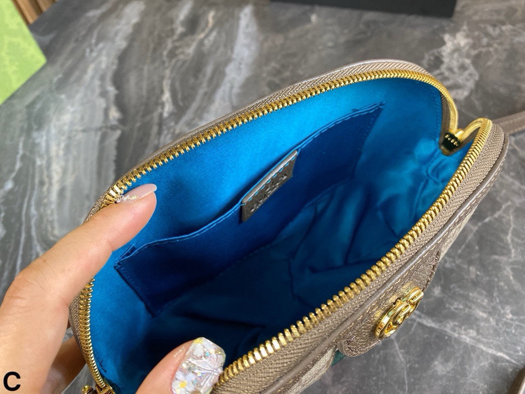 Gucci Ophidia Shell Bag – GG Logo & Stripes Retro Tote, 24x19cm Spacious Commute Essential