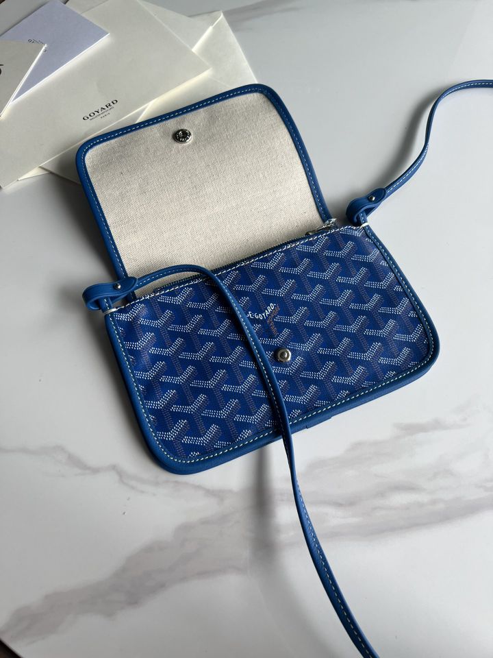 Goyard-inspired Envelope Bag Italian Calfskin Multi-pocket Adjustable Strap 20×13cm Lightweight