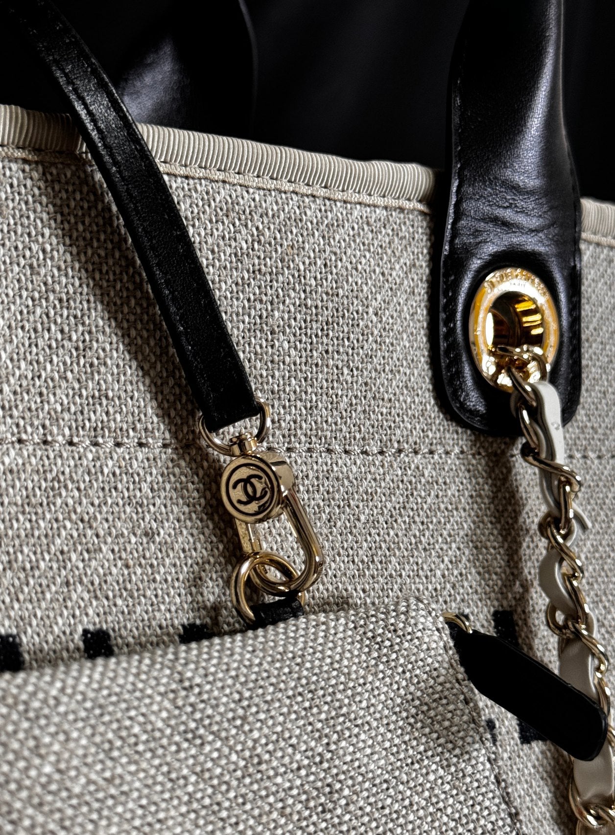 Water-Resistant Canvas Tote | CHANE2 Spring-Summer 33cm Beach Shopper Bag with Adjustable Strap