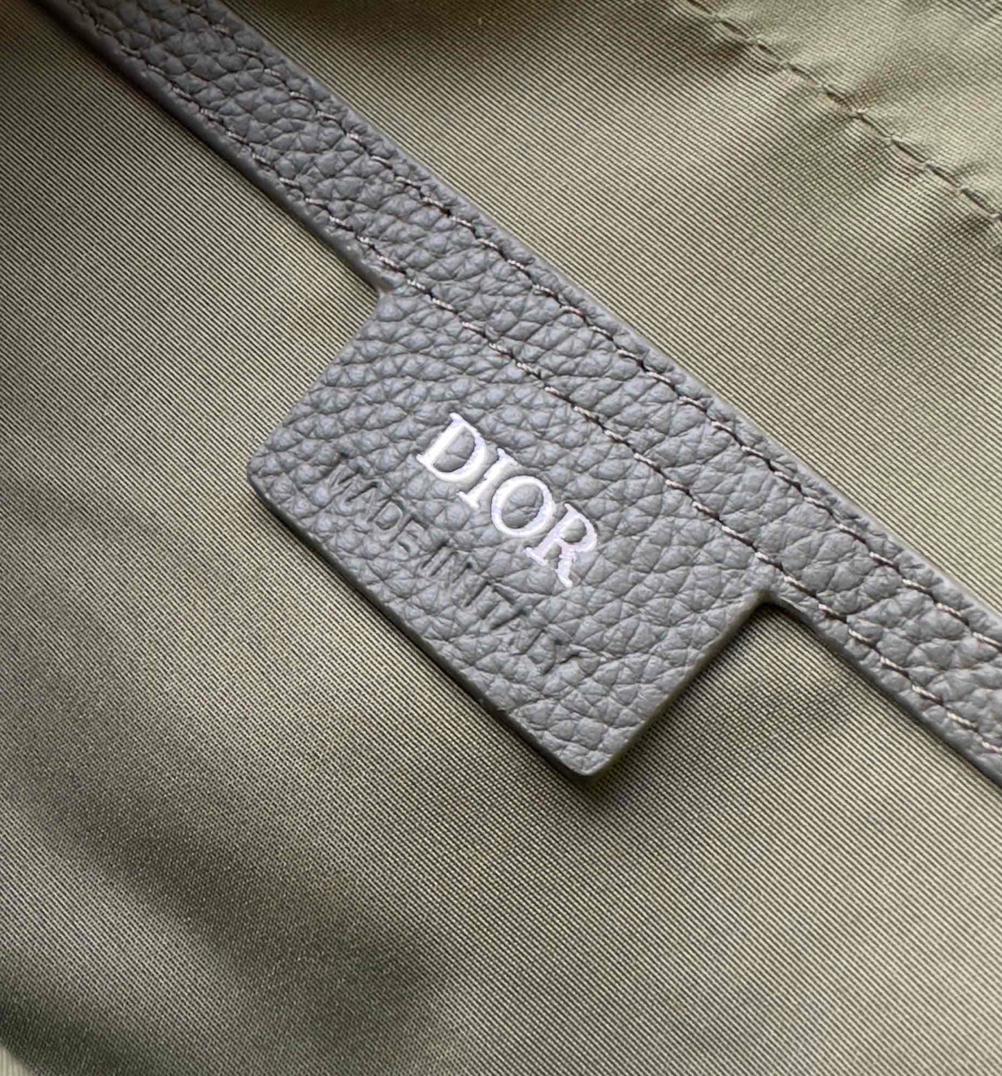 Dior Rider 2.0 Khaki Gravity Embossed Messenger Bag | 2024 Fall Men's Collection | Adjustable Strap | Multi-Pocket Crossbody