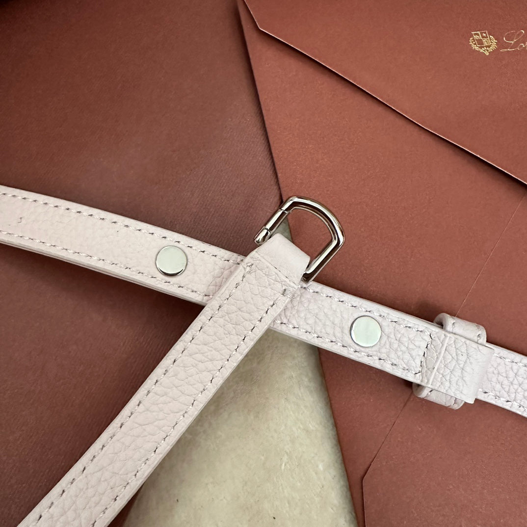 Extra cket L19 Light Peony Pink Calfskin Top Handle Bag - Detachable Strap, Dual Zipper, Lambskin Lining, Mini Crossbody