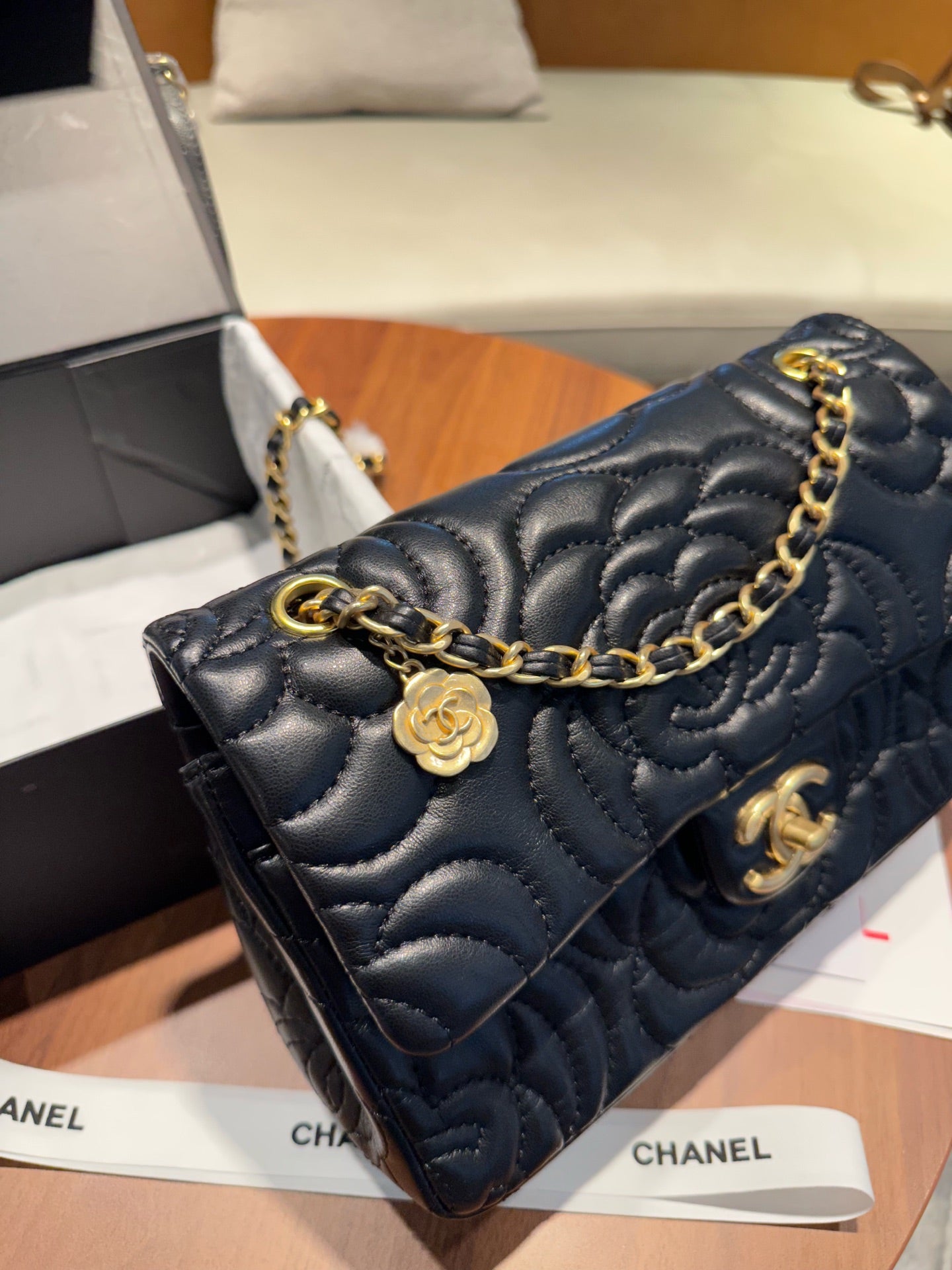 CHANEL 2.55 CF Mini Limited Edition | Camellia Embroidery & Asymmetric Pearl Chain Bag | Fairycore Luxury Crossbody