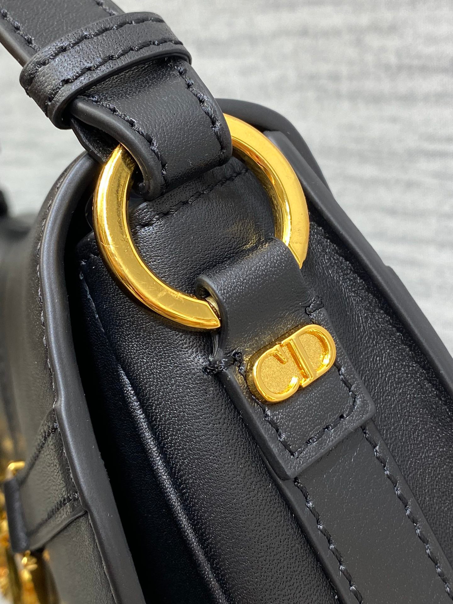 【New Arrival】Dior Besace Black/Oblique Crossbody Bag | Gold-Tone CD Logo Clasp | 24cm Soft Luxury Tote